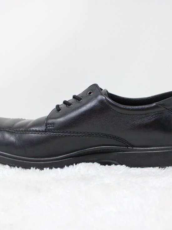 ECCO Golf Shoes Mens 8.5 EU 42 Black Leather Oxford Spiked Lace Up Athletic main image 6